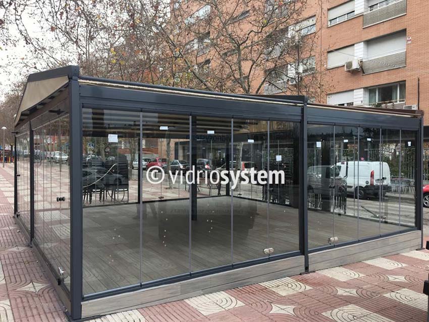 cerramiento terraza de restaurante en Madrid