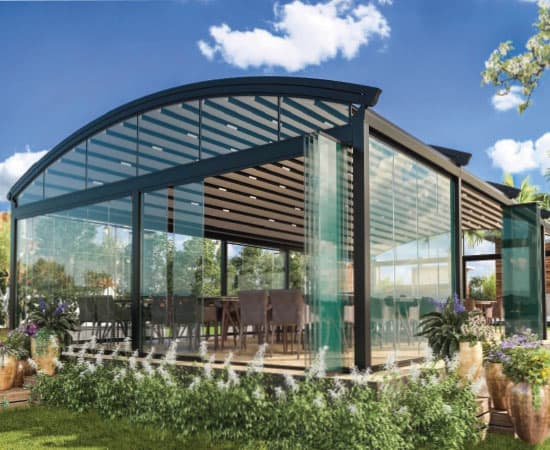 pergola-lona-tensada Pérgola de lona tensada.