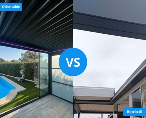 Diferencias pérgolas bioclimáticas orientables y retráctiles.