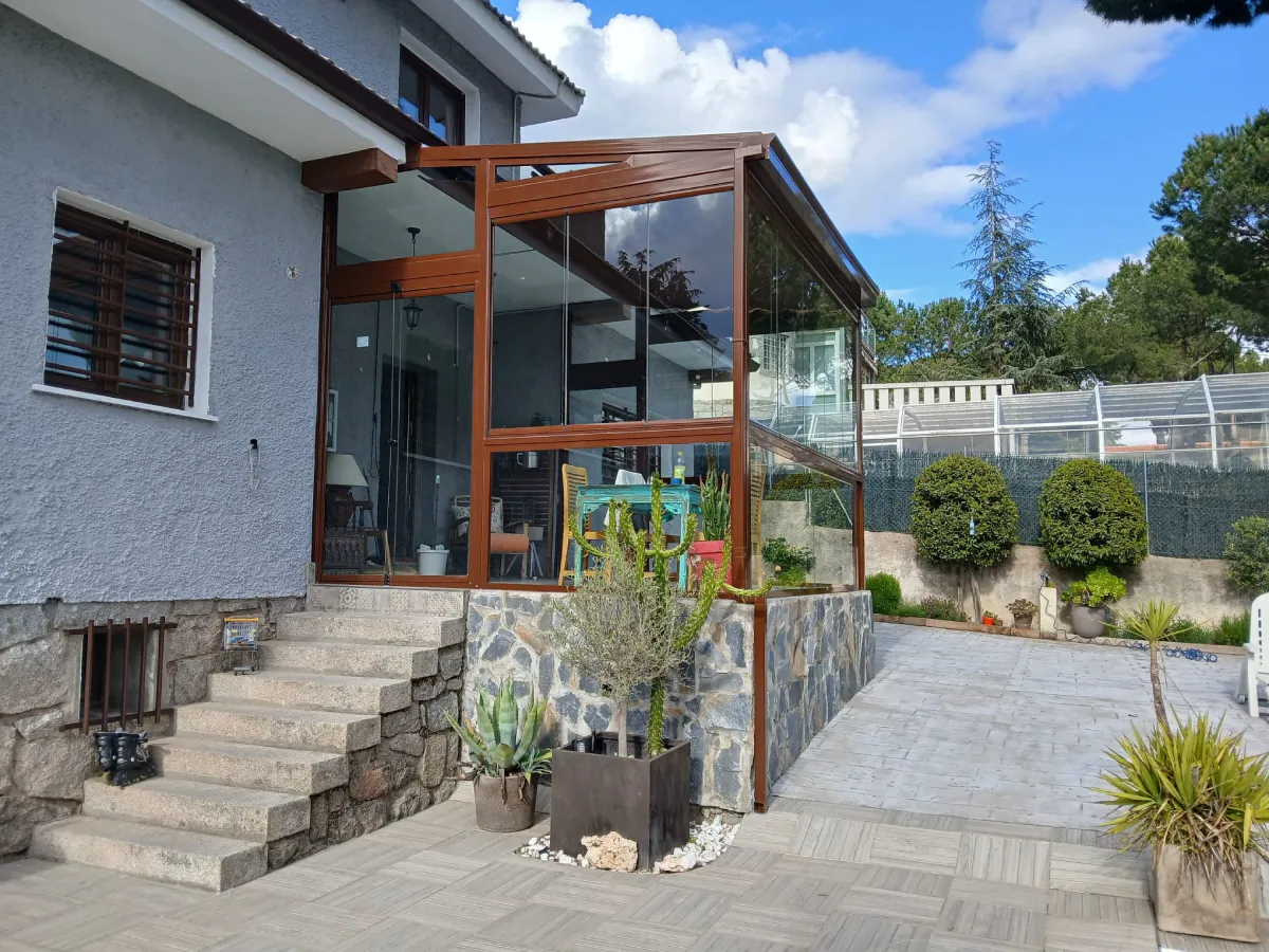 cerramientos cristal terraza rustica